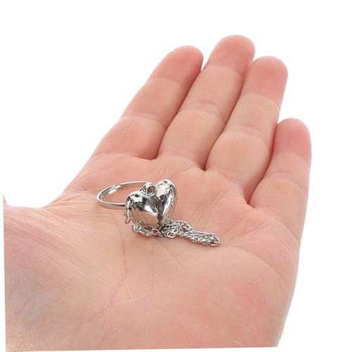 Yardenfun Verstellbarer Offener Damenring mit Gebrochenem Herz Vergoldetes Metall Modisches Schmuckstück für Teenager Vielseitiger Fingerring Geschenk für Mädchen und Frauen von Yardenfun