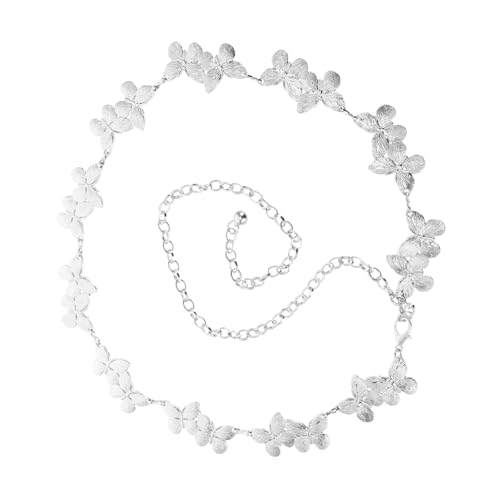 Yardenfun Verstellbarer Schmetterling Gürtel Damen Metall Taillenkette Bauchschmuck Einstellbare Modeschmuck für Kleider Jeans Röcke Vielseitiges Accessoire für Alltag und Festliche Anlässe von Yardenfun