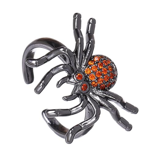 Yardenfun Spinnenring Im Punk Stil Mit Strasssteinen Verstellbarer Offener Ring Für Damen Modischer Halloween Schmuck Einzigartiger Fingerring Für Frauen Und Mädchen Dekorativer Ring Mit von Yardenfun