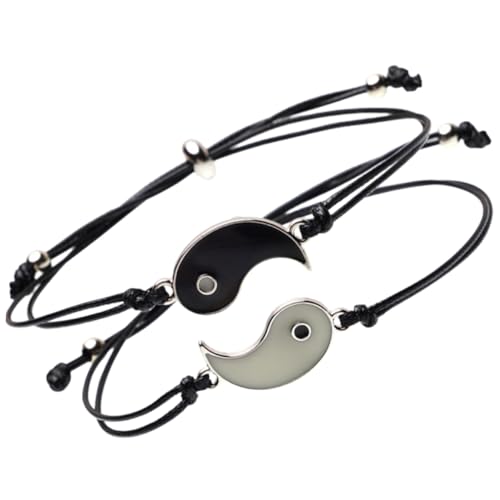 Yardenfun Verstellbares Armband Leuchtend im Dunkeln Freundschafts und Partnerarmbänder für Symbolisch für Harmonie und als für Freunde und Liebende von Yardenfun
