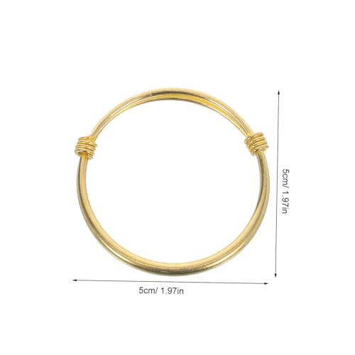 Yardenfun Verstellbares Kupferarmband Goldfarben Schmuck Push Pull Offener Armreif Einstellbar Modisch Für Geburtstag Alltag von Yardenfun