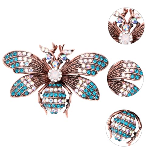 Yardenfun Vintage Bienenbrosche Damen Umweltfreundliche Legierung Kreative Insekt Tropföl Anstecknadel Modischer Leichter Schmuck für Kleidung Taschen Schals von Yardenfun