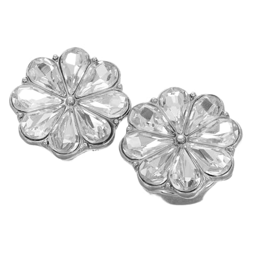 Yardenfun Vintage Blumen Manschettenknöpfe für Damen Modisch mit Funkelnden Strass Elegantes Blumen Design Langlebige Legierung für Hemden Business und Festliche Anlässe von Yardenfun