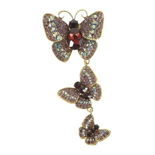 Yardenfun Vintage Brosche mit Strasssteinen Teiliges Anstecknadel für Kleidung Hut Schals Klassisches Design Party Requisite von Yardenfun