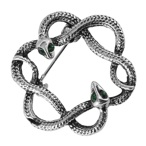 Yardenfun Vintage Schlangen Brosche Pin Silberfarbene Animal Shawl Pin für Damen Cardigan Pullover und Blusen Schmuckclip Elegant Vielseitig für Formelle und Freizeit Anlässe von Yardenfun