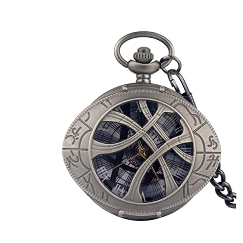 Yardenfun Vintage Taschenuhr mit Kette Mechanische Retro Taschenuhr im Eleganten Design für Damen Herren Leicht Tragbar Dekoration von Yardenfun