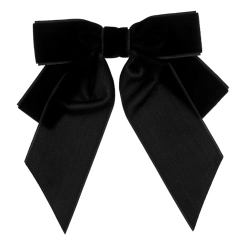 Yardenfun Vorgebundene Samtfliege für Damen Stilvolle Schleifenbrosche Doppelschleifendesign Zeitloses Accessoire für Festlichkeiten und Hochzeit Satinstoff von Yardenfun