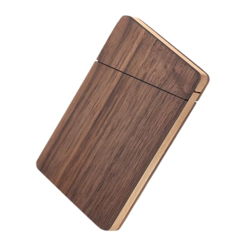 Yardenfun Walnuss Holz Visitenkartenetui Business Card Holder Tragbar Großkapazität Elegantes Design Stilvoll Für Geschäftspartner Kunden von Yardenfun