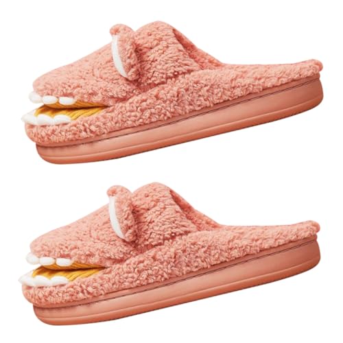 Yardenfun Warme Rutschfeste Cartoon Hausschuhe aus Baumwolle Kuschelige Herbst Winter Pantoffeln für Damen und Herren Weiche Atmungsaktive Slipper für Zuhause von Yardenfun