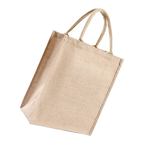 Yardenfun Wasserdichte Jutetasche Tragbare Stofftasche Wiederverwendbare Einkaufstasche Leichte Robuste Handtasche für Alltag und unterwegs von Yardenfun
