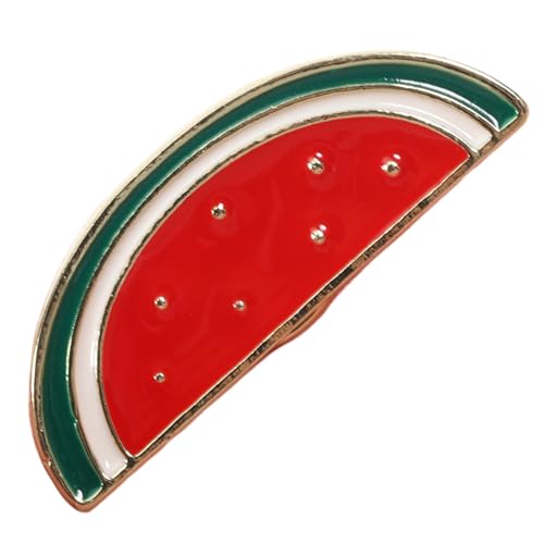 Yardenfun Wassermelonen Brosche Clip Farbenfrohe Cartoon Anstecknadel für Frauen Vielseitiges Accessoire für Kleidung für Kragen und Taschen Lebendige und Auffällige Designs von Yardenfun