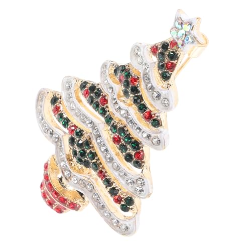 Yardenfun Weihnachtsbaum Brosche Strass Anstecknadel Tropftechnik Leicht Festliche Schmuck Kostüm Zubehör Für Party Bankett Alltag von Yardenfun
