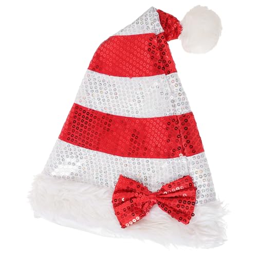 Yardenfun Weihnachtsmann Mütze Plüsch mit Pailletten Festlicher Kopfschmuck für Erwachsene Dekorative Nikolausmütze für Weihnachtsfeiern Rot und Silber Komfortabel und Langlebig Yardenfun Weihnachtsmann Mütze Plüsch mit Pailletten Festlicher Kopfschmuck für Erwachsene Dekorative Nikolausmütze für Weihnachtsfeiern Rot und Silber Komfortabel und Langlebig von Yardenfun