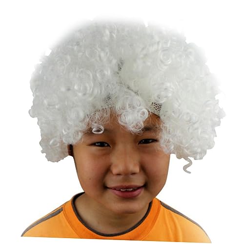 Yardenfun Weiße Masquerade Perücke mit Elastischem Design Kostüm Haarteil für Halloween Weihnachten und Fasching Atmungsaktiv und Passend für Erwachsene von Yardenfun