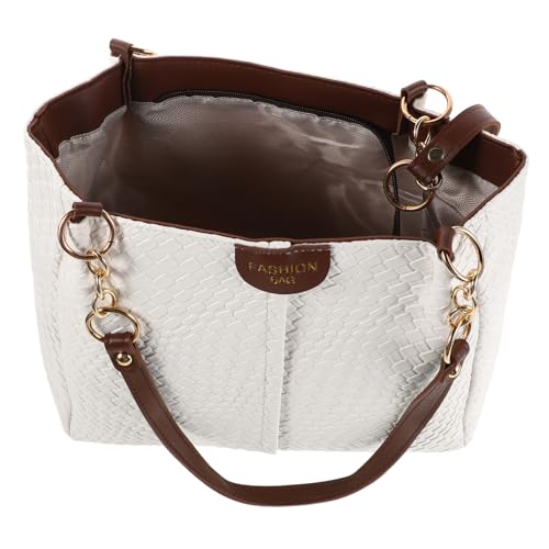 Yardenfun Woven PU Handtasche Damen Leichte Schultertasche mit Gepolsterten Trägern Vielseitige Clutch und Tote Tasche für Sommer Strandurlaub und Alltag Elegantes Geflochtenes Design in von Yardenfun