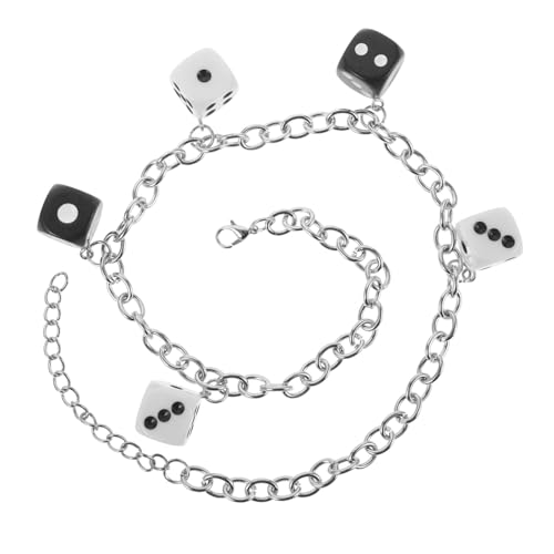 Yardenfun Würfel Anhänger Halskette Silber Verstellbare Kette Leichter Modeschmuck für Damen und Herren Vielseitiger Stil für Alltag und Besondere Anlässe von Yardenfun