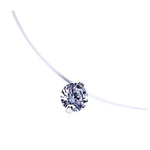 Yardenfun Halskette Für Frauen Mode Anhänger Mit Unsichtbarer Angelschnur Schmuck Hautfreundlich Tragbar von Yardenfun