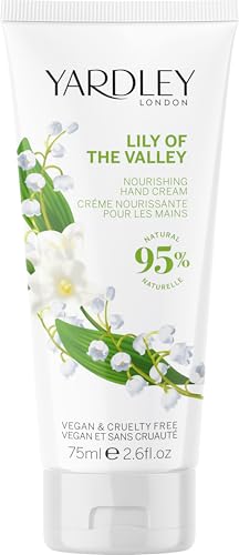 Yardley London Lily of the Valley Handcreme, pflegende Handlotion mit zartem Blumenduft, angereichert mit Sheabutter & natürlichen Ölen für weiche, glatte & hydratisierte Haut, 75 ml von Yardley