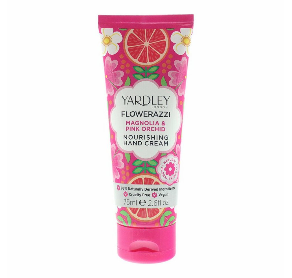 Yardley Nagelpflegecreme Flowerazzi Magnolia & Pink Orchid Hand Cream 75ml von Yardley