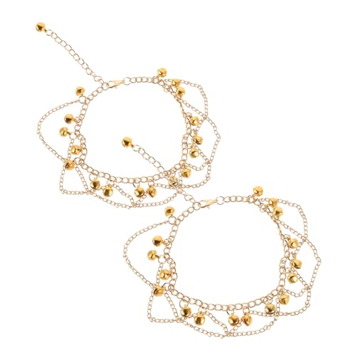 Yardwe 1 Paar Goldenes Bohemian Fußkettchen mit Glocken Mehrlagige Fußkette für Tanzaufführungen und Partys Beinkette mit Rassel Details und Quasten Stilvolles Accessoire für Besondere Yardwe 1 Paar Goldenes Bohemian Fußkettchen mit Glocken Mehrlagige Fußkette für Tanzaufführungen und Partys Beinkette mit Rassel Details und Quasten Stilvolles Accessoire für Besondere von Yardwe