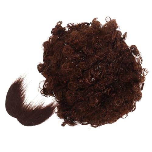 Yardwe Afro Perücke Mit Falschem Schnurrbart Für Männer Party Cosplay Zubehör Piratenkostüm Requisiten Kopfbedeckung Charakter Outfit von Yardwe