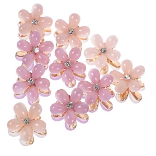 Yardwe 10stücke Blume Haar Clip Kleine Haar Klaue Clip Glitzer Klaue Clip Frauen Zubehör Blume von Yardwe