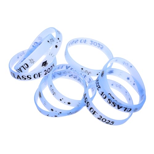 Yardwe 10 Stück Silikon Handgelenkarmbänder Abschlussklasse Nachleuchtende Armbänder für Schulveranstaltungen und Partys Wiederverwendbare Andenken Armbänder von Yardwe