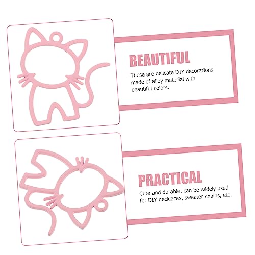 Yardwe 10 Stück Teiliges Niedliche Katzen Anhänger Legiertem Farbig Lackiertem Filigrane DIY Schmuckanhänger für Basteln Handliche Langlebige und Praktische Accessoires Schmücken und von Yardwe