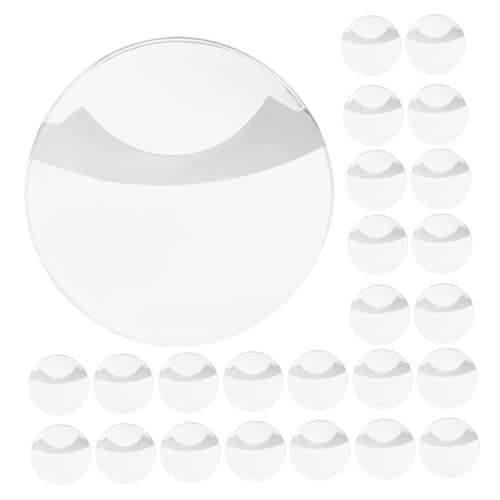 Yardwe 100 Stück Runde Abzeichen Schutzcover Transparenter Abzeichenhalter Rundes Abzeichenschutzgehäuse Kratzfest Kompatibel für Anime Button Pins Sammlerstücke von Yardwe