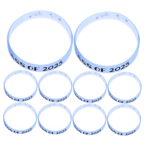 Yardwe 10stücke Silikon Armbänder Für Abschlussfeier Partyzubehör Mit Themenrelevantem Design Accessoires Als Andenken Für Schüler Und Studenten von Yardwe