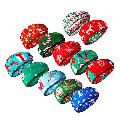 Yardwe 12St Weihnachtssport-Stirnband Weihnachtsthema-Stirnband Weihnachts-Schweiß-Stirnband elastische haargummi elastisches haarband Bandanas für Männer Stirnbänder für Männer Yoga Mann von Yardwe