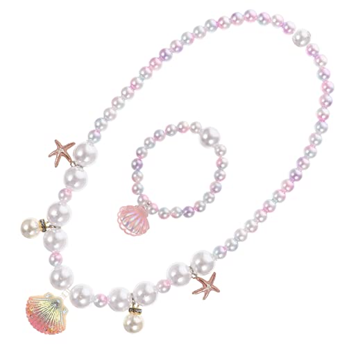 Yardwe Kinder Schmuckset 1 Satz Halskette und Armband für Mädchen Kunststoff Halskette Muscheljewelry für Kinder für Kleine Mädchen Yardwe Kinder Schmuckset 1 Satz Halskette und Armband für Mädchen Kunststoff Halskette Muscheljewelry für Kinder für Kleine Mädchen von Yardwe