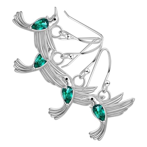 Yardwe 2paare -ohrstecker Mit Grünen Zirkonia-steinen Bunte -ohrringe Als Vogelschmuck Für Frauen Ohrring Baumelnden -ohrringen von Yardwe