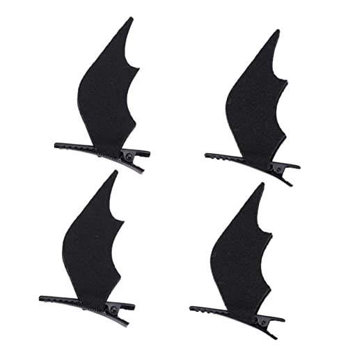 Yardwe 2 Paare Halloween Haarspangen mit Schwarzem Teufelsflügel Design Kreative Haarnadeln für Party Cosplay und Bühnenauftritte Auffälliger Kopfschmuck für Damen Yardwe 2 Paare Halloween Haarspangen mit Schwarzem Teufelsflügel Design Kreative Haarnadeln für Party Cosplay und Bühnenauftritte Auffälliger Kopfschmuck für Damen von Yardwe