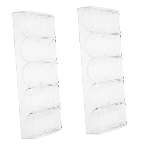 Yardwe 2stücke Transparenter Acryl-pokerchip-aufbewahrungsbox Chip-Boxen Chip-Organizer Für Familienfeiern von Yardwe