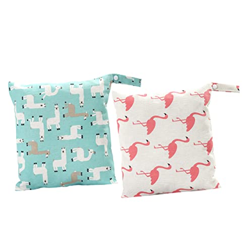 Yardwe 2 Stück Wickeltasche Taschen nass Tragbar trockene Tasche Windeln Aufbewahrungstasche Windelspeicherbeutel Babywickelbeutel Windeltasche Wickelbeutel wesentlich Leinen- Blau von Yardwe