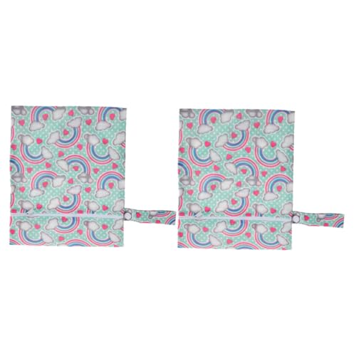 Yardwe 2 Stück wasserdichte Wickeltasche nachweisen nass Neugeborenes Windeln Babywickeltasche Wickelbeutel wesentlich Windeltasche für unterwegs wiederverwendbarer windelhalter Polyester von Yardwe