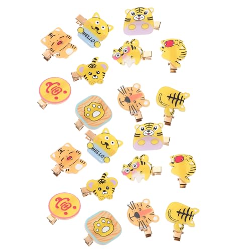 Yardwe 20 Stücke Cartoon Haarklammern für Mädchen Tiger Kopfschmuck Haarschmuck für Kinder Rutschfeste Haarspangen Kinder Haarnadeln für Tägliches Tragen von Yardwe