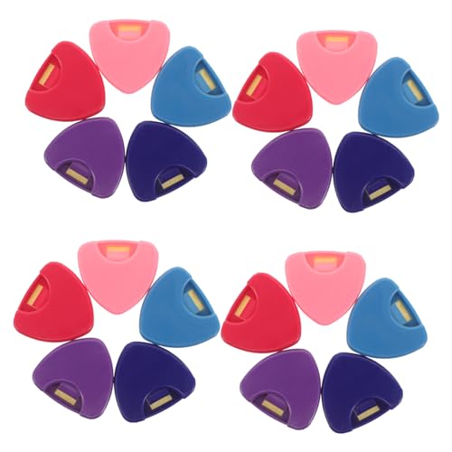 Yardwe 25 Stück Teiliges Mini Plektrum Organizer Robuster Kunststoff Gitarren Plektrum Halter für Banjo Bass Ukulele Kompakter Dreieckiger Pick Holder Praktischer Pick von Yardwe