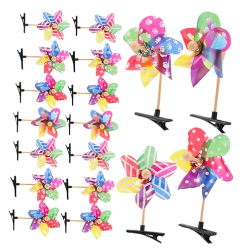 Yardwe 25stücke Windmühlen-haarspangen Für Kleine Mädchen Haarschmuck Mit Windmühlen-design Einfach Zu Tragen Für Geburtstagsfeiern Und Outdoor-aktivitäten von Yardwe