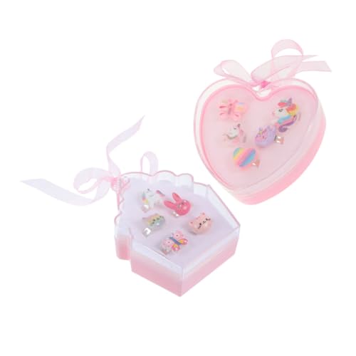 Yardwe 2sätze Verstellbare Cartoon-ringe Für Mädchen Kinderring-spielzeug Ringe Zum Anziehen Für Kleinkinder Süße Schmuck-dekorationen Für Kleine Mädchen von Yardwe