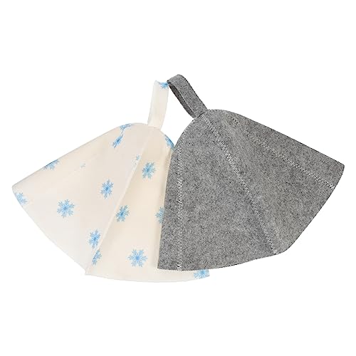 Yardwe 2stücke Filz Sauna Hüte Für Damen Atmungsaktiv Dusche Hauben Bad Kappen Schutz Vor Hitze Und Trockenheit Für Sauna Massagen Und Reisen von Yardwe
