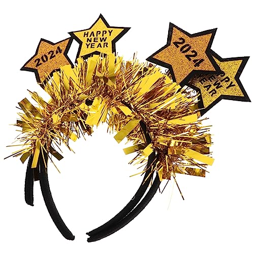 Yardwe 2Stücke Neujahr Kopfschmuck Glitter Star Haarband für Erwachsene Party Haarzubehör für Festliche Anlässe und Silvesterfeiern von Yardwe