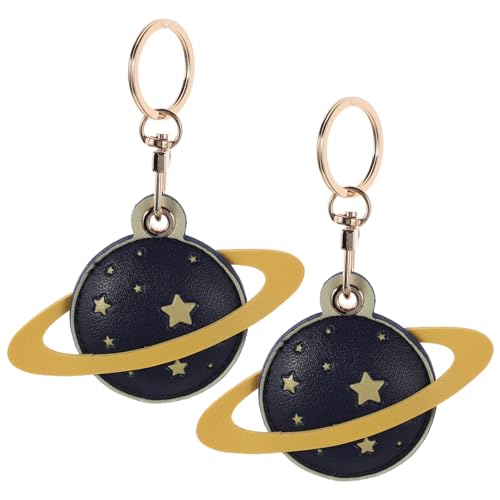 Yardwe 2stücke Planeten-schlüsselanhänger Mit Sonnensystem Auto-schlüsselring Für Damen Taschen-anhänger Originelles Partygeschenk Tragbarer Weltraum-schlüsselanhänger von Yardwe