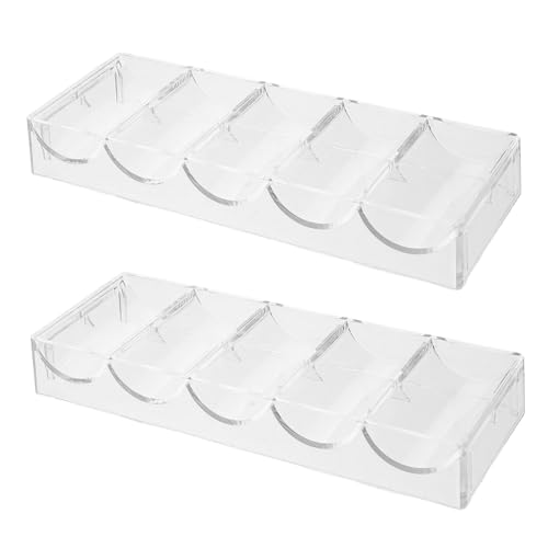 Yardwe 2stücke Acryl Pokerchip Tabletts Kapazität Transparent Chipbehälter Pokerchip Organizer Für Heimpartys Chiphalter Ablage Platzsparend von Yardwe