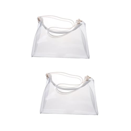 Yardwe 2stücke Transparente Schultertasche PVC Genehmigt Für Sportveranstaltungen Für Konzerte Festivals Und Leicht Und Praktisch Mit Verstellbarem Riemen von Yardwe