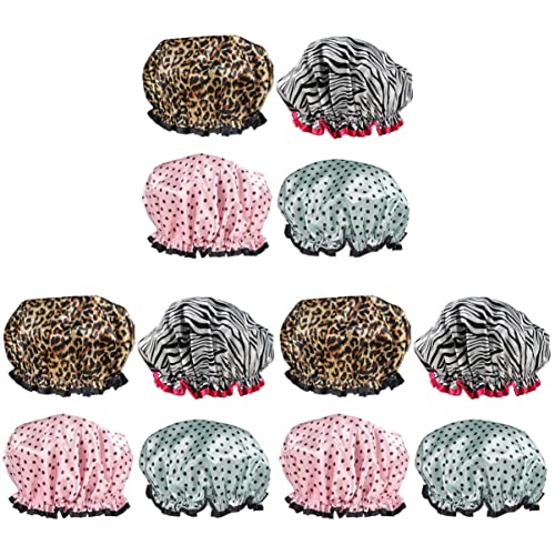 Yardwe 3 Sätze Wasserdichte Duschhauben Peva Für Damen Bequeme Badekappen Mit Elastischem Band Zum Schutz Haare Vor Nässe Farben Zufällig Ausgewählt Zufällige 3 Stück * 3 von Yardwe