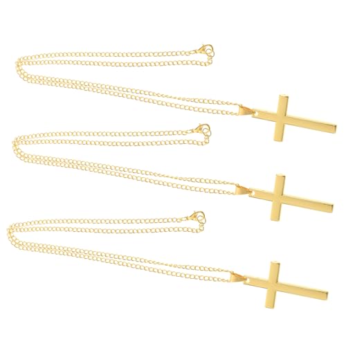 Yardwe 3 Stück Verstellbare Cross Ketten für Herren und Damen Leichte Halsketten mit Vintage Kreuzanhänger Schmuckaccessoires für Party Alltag und Halloween Cosplay Yardwe 3 Stück Verstellbare Cross Ketten für Herren und Damen Leichte Halsketten mit Vintage Kreuzanhänger Schmuckaccessoires für Party Alltag und Halloween Cosplay von Yardwe
