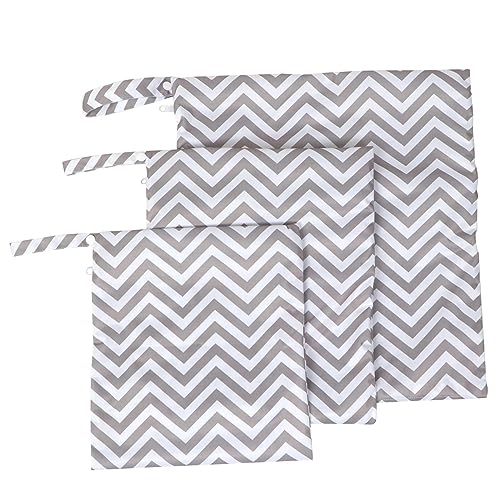 Yardwe 3 Stück Wickeltasche Set Nass trockener Beutel trockene Tasche Windeln wasserdichte Trockentasche nasse Trockenbeutel nasse trockene Windeltasche wasserdichte TPU-Membran von Yardwe