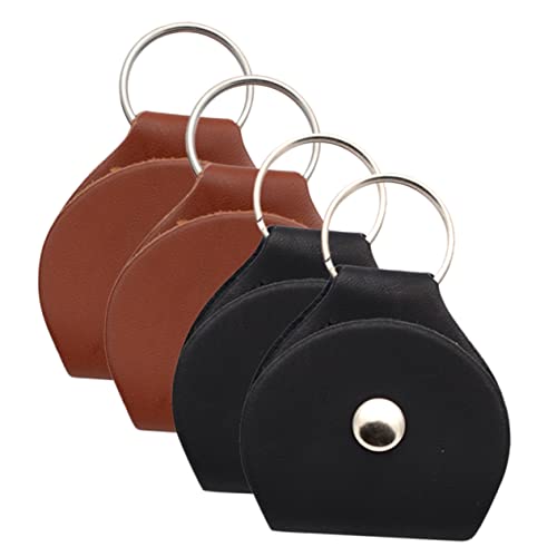 Yardwe 4stücke Plektrumhalter Aus Leder Für Gitarrenplektren Aufbewahrungstasche Mit Schlüsselring Organizer Für Plektren Kapodaster Und Zubehör Leicht Und Tragbar von Yardwe